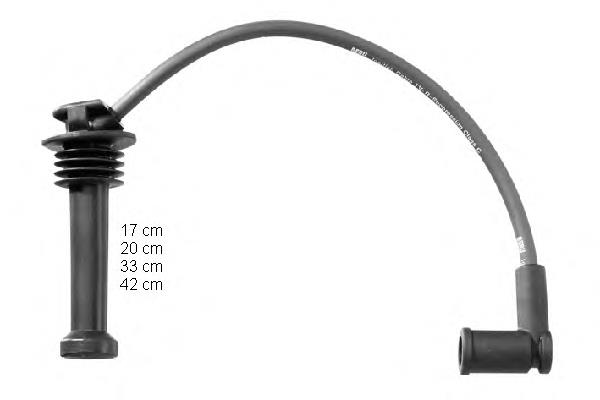 ZEF1549 Beru Fios de alta voltagem, kit