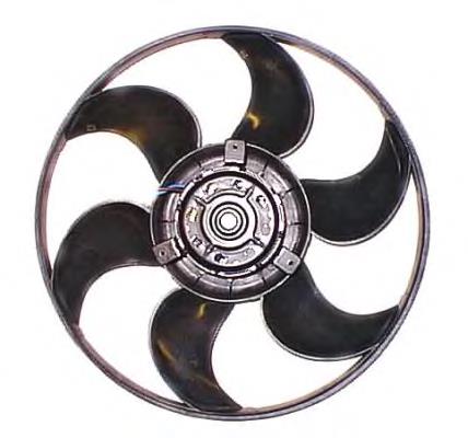 Ventilador elétrico de esfriamento montado (motor + roda de aletas) Opel 1341344