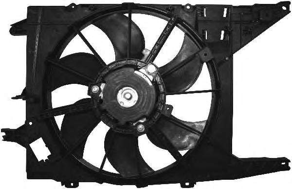 0130307107 Renault (RVI) Difusor do radiador de esfriamento, montado com motor e roda de aletas