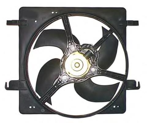 Difusor do radiador de esfriamento, montado com motor e roda de aletas 85027 Nissens