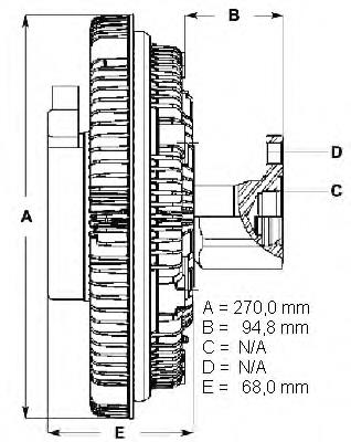 49108 NRF Acoplamento viscoso de ventilador de esfriamento