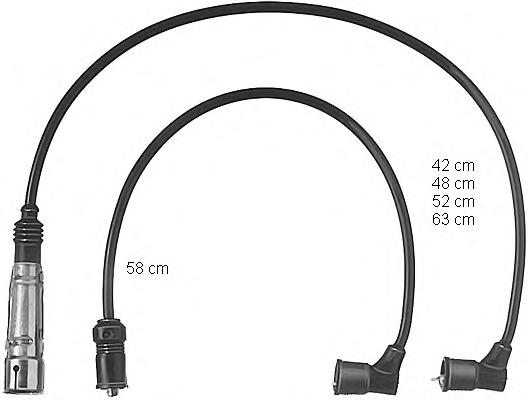 MSQ0003 Magneti Marelli Fios de alta voltagem, kit