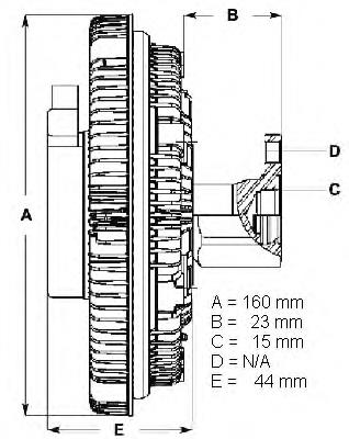 Acoplamento viscoso de ventilador de esfriamento 6062000122 Ssang Yong