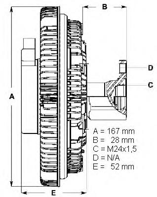 Acoplamento viscoso de ventilador de esfriamento NRF 49712