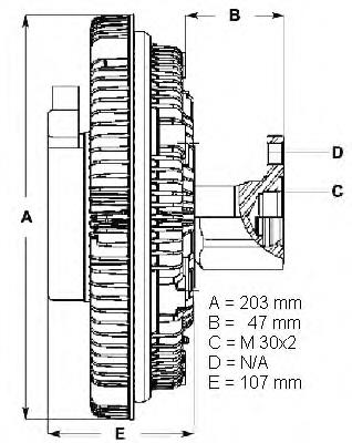 Acoplamento viscoso de ventilador de esfriamento Nissens 86132