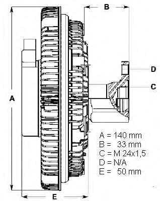 Compre 4A0121350 VAG Acoplamento viscoso de ventilador de esfriamento