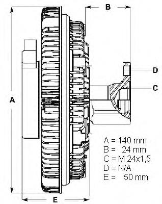 Acoplamento viscoso de ventilador de esfriamento 11521273086 BMW