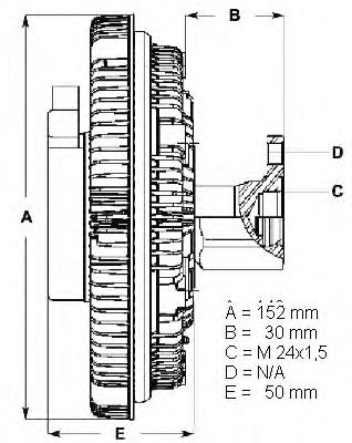 Compre 88VB8A616AA Ford Acoplamento viscoso de ventilador de esfriamento