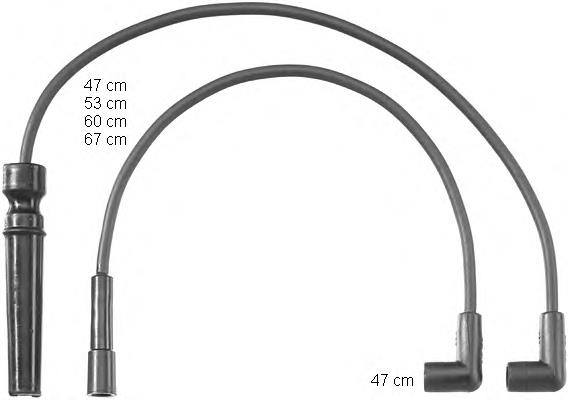 Fios de alta voltagem, kit 595 NGK