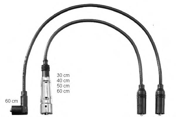 MSQ0004 Magneti Marelli Fios de alta voltagem, kit