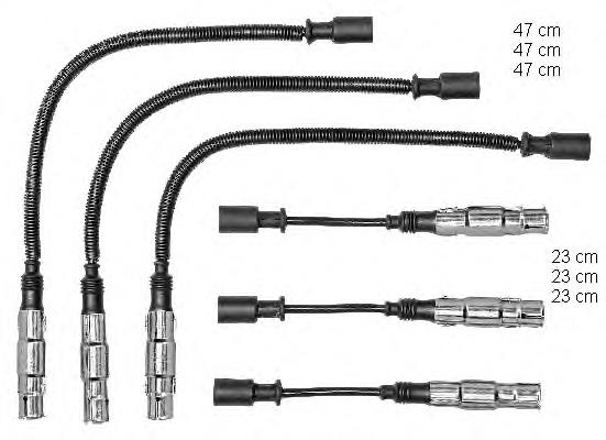 Q0002576V002000000 Mercedes Fios de alta voltagem, kit