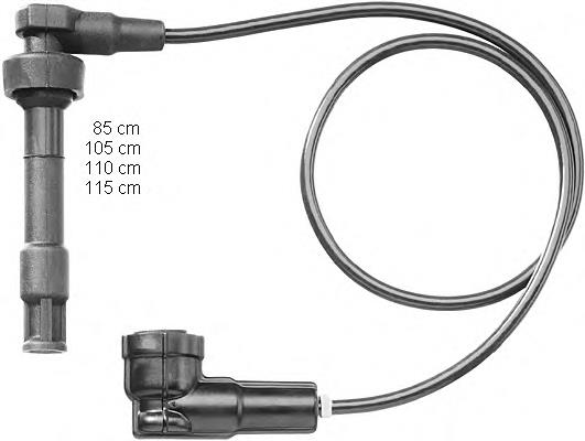 Fios de alta voltagem, kit 12121727100 BMW