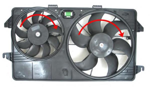 2T148C607EC Ford Difusor do radiador de esfriamento, montado com motor e roda de aletas