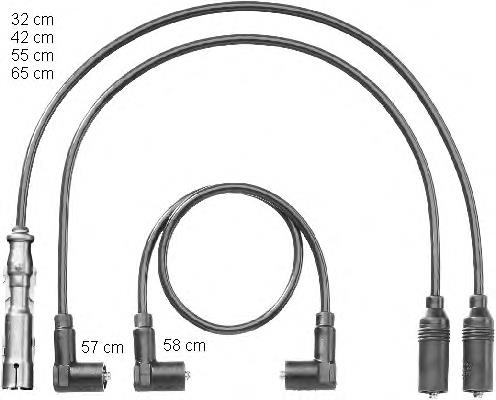 Fios de alta voltagem, kit 515590 Hart