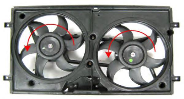 Ventilador elétrico de esfriamento montado (motor + roda de aletas) 7D0121206A VAG