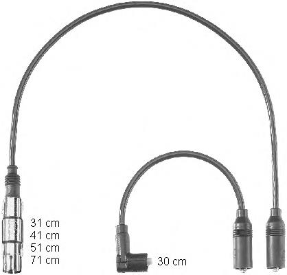 ZEF1223 Beru Fios de alta voltagem, kit