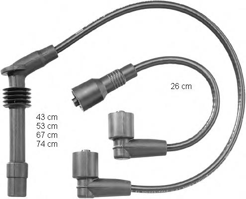 ZEF727 Beru Fios de alta voltagem, kit
