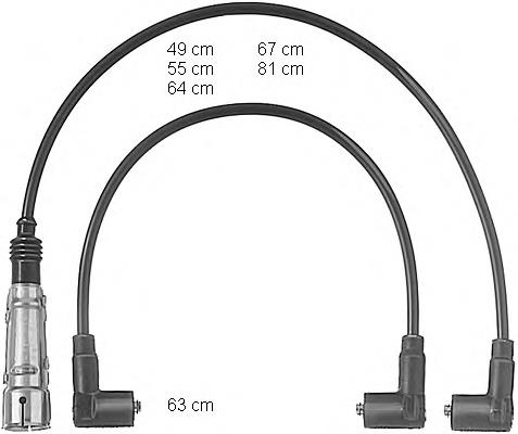 ZEF612 Beru Fios de alta voltagem, kit