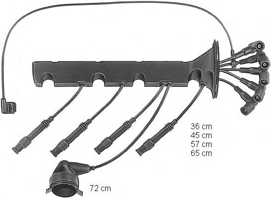 Fios de alta voltagem, kit 44343 NGK