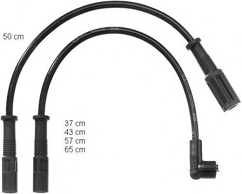 ZEF777 Beru Fios de alta voltagem, kit
