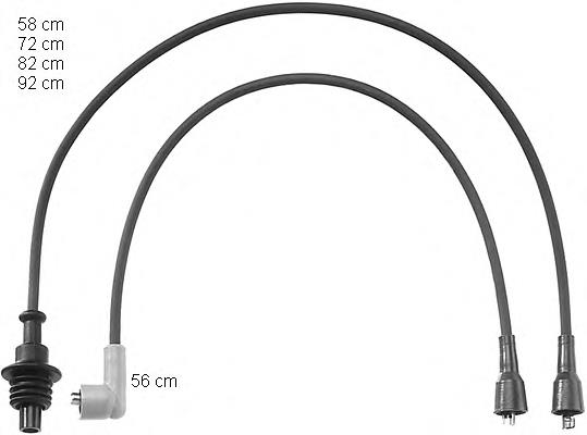 Fios de alta voltagem, kit 8182 NGK