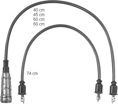 742 NGK Fios de alta voltagem, kit