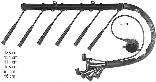 Fios de alta voltagem, kit 784A100 Bremi
