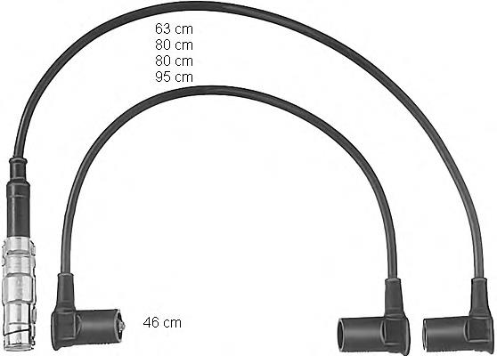ZEF466 Beru Fios de alta voltagem, kit