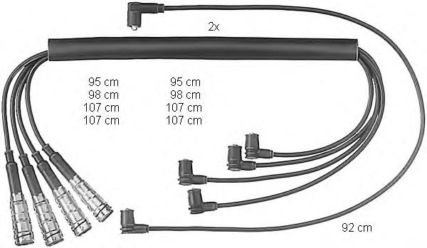 Fios de alta voltagem, kit NGK 751 preço, a partir de 109,44 USD