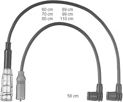 Fios de alta voltagem, kit NGK 743 preço, a partir de 197,91 USD