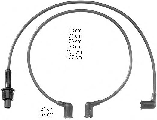 Fios de alta voltagem, kit 9112 NGK