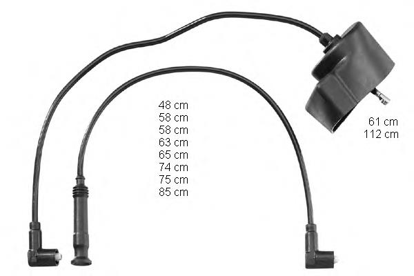 Fios de alta voltagem, kit NGK 8630