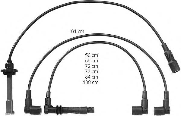 Fios de alta voltagem, kit 0524 NGK
