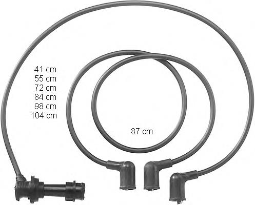 Fios de alta voltagem, kit NGK 9687