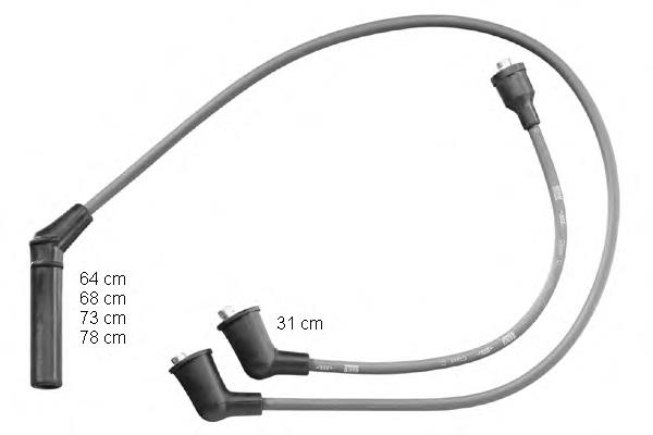 ICH00 Japan Parts Fios de alta voltagem, kit