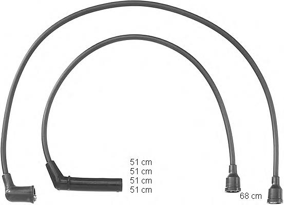 Fios de alta voltagem, kit NGK 8187
