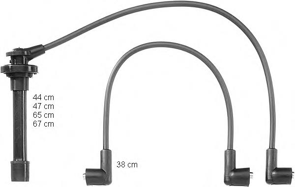 Fios de alta voltagem, kit 2245071J25 Nissan/Infiniti