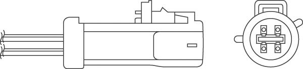 Sonda lambda, sensor de oxigênio até o catalisador 5C5Z9F472AA Ford