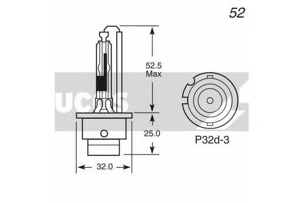 MU000582 Mitsubishi Lâmpada de xénon