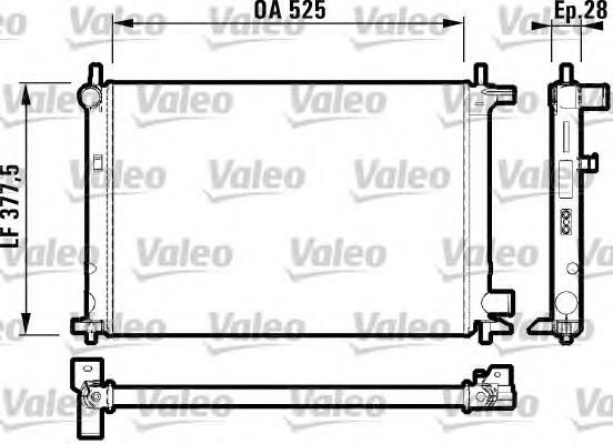 Radiador de esfriamento de motor Ford 1001860