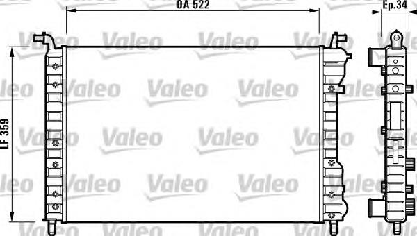 Radiador de esfriamento de motor NRF 58726
