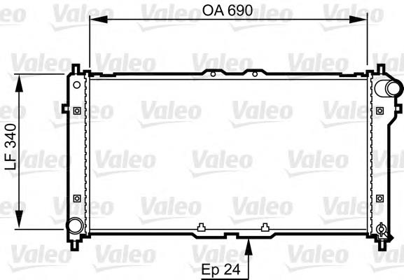 Radiador de esfriamento de motor Mazda KL1915200F