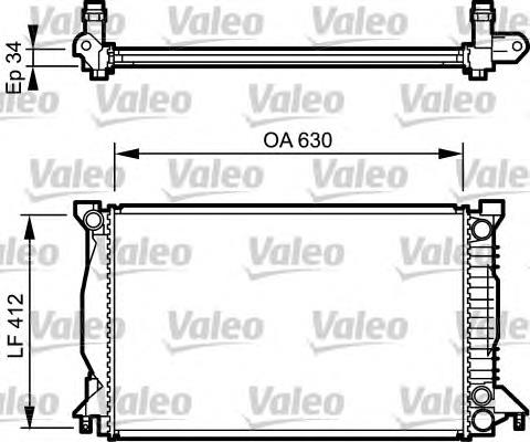 8E0121251Q VAG Radiador de esfriamento de motor