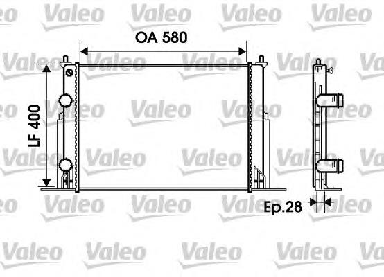 Radiador de esfriamento de motor 46745809 Fiat/Alfa/Lancia