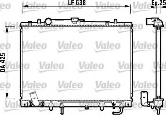 Radiador de esfriamento de motor Mitsubishi MN153205