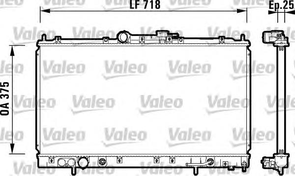 Radiador de esfriamento de motor MR212455 Mitsubishi