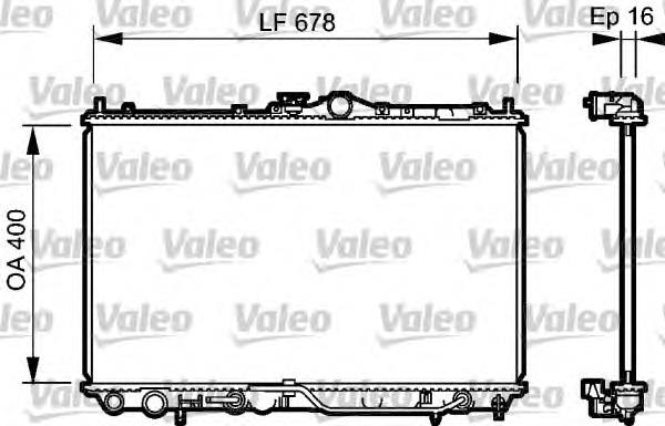 Radiador de esfriamento de motor 62860A Nissens