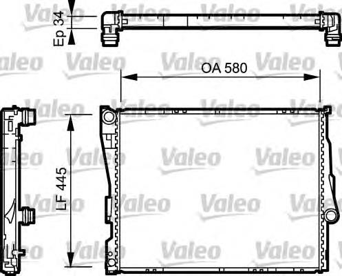 734276 VALEO Radiador de esfriamento de motor