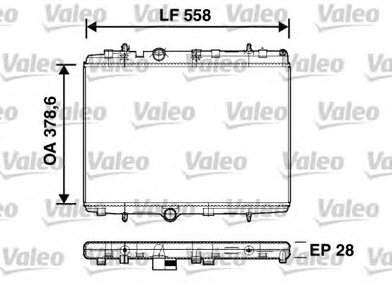 734398 VALEO Radiador de esfriamento de motor