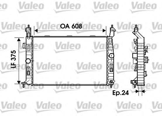 1300252 Opel Radiador de esfriamento de motor